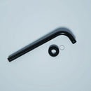 16" Shower Arm With Flange, Stainless Steel, Rust Resistant Design - Matte Black