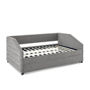 Elegant Daybed With Trundle Upholstered Tufted Sofa Bed