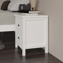 Versatile Solid Wood Night Stand With Drawers For Living Room And Bedroom - White