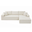 Modular Sectional Living Room Sofa Set Upholstered Sleeper Sofa for Living Room, Bedroom, Salon, 2 PC Free Combination, L-Shape, BEIGE