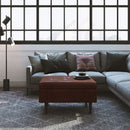 Shay - Large Square Coffee Table Storage Ottoman Mid-Century Style