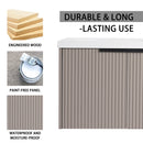 Contemporary Wall Mounted Bathroom Vanity With Resin Double Sink