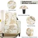 Push Back Upholstered Recliner Armchair