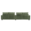 Modern 4 Seater Corduroy Sofa Couch With USB Ports And Hidden Storage
