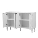 Modern TV Stand With 2 Spacious Storage Space And Anti-Tip Device