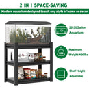 Stylish Metal Aquarium Stand For 20 - 30 Gallon Tanks, 3 Tier Adjustable Shelf