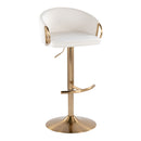 Claire - Contemporary / Glam Adjustable Bar Stool (Set of 2)