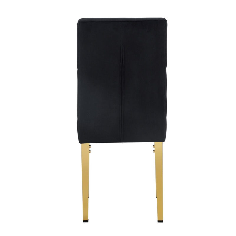 Vintage Style Armless Dining Chairs Set With Grid And Buckle Design
