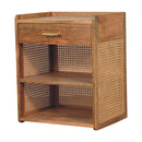 Larissa - T Bar Open Bedside Table - Oak