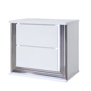 Moon - Smooth Nightstand With LED - White