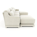 Stylish Sofa With Ottoman And Lumbar Pillows, Ergonomic Design