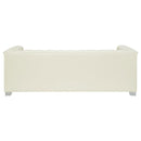 Chaviano - Upholstered Track Arm Sofa - Pearl White