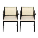 Chandigarh Farmhouse Style Cane Upholstered Dining Chairs (Set of 2)