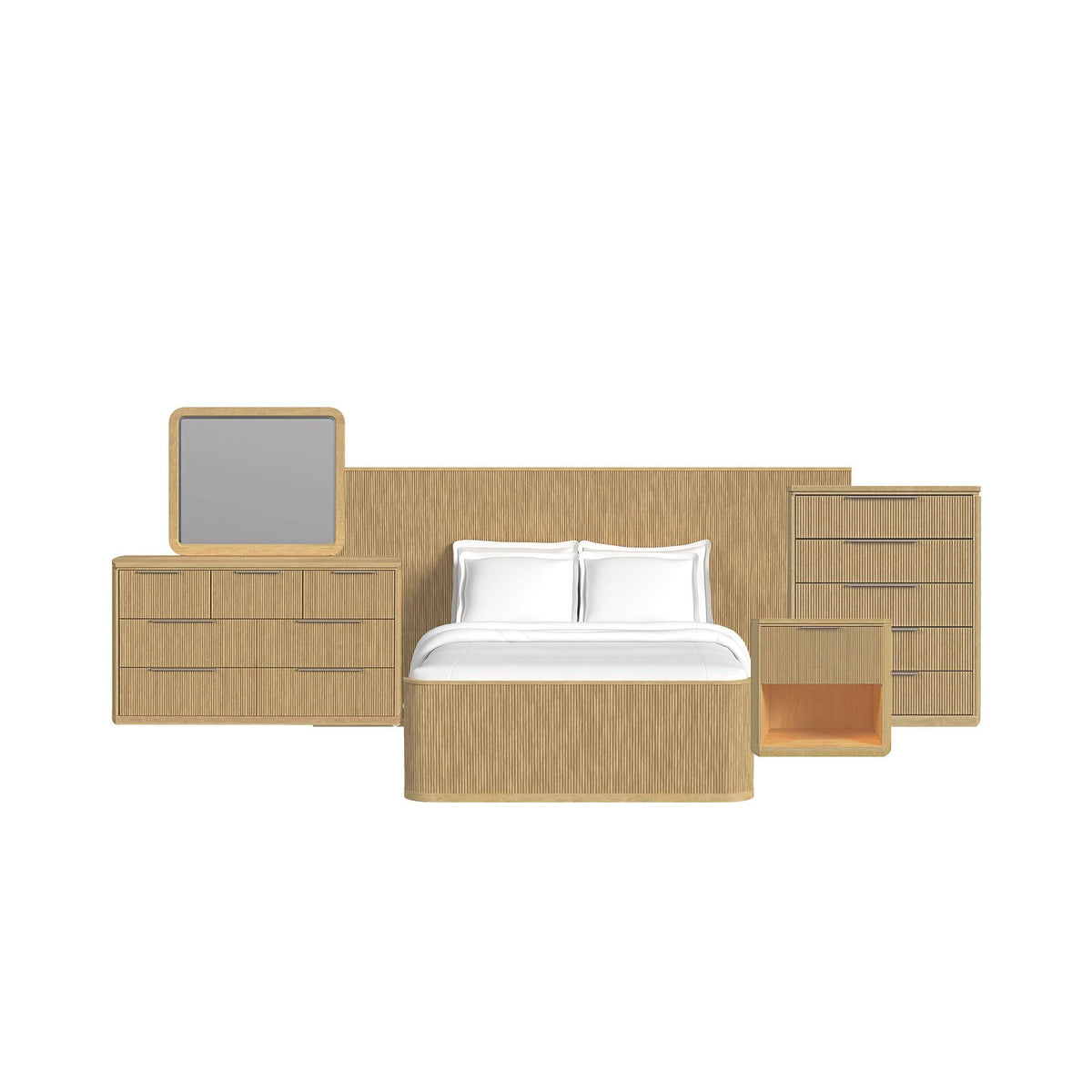 Sylvie Wall Bed Bedroom Set in Dark Brown by Elements International, view 6