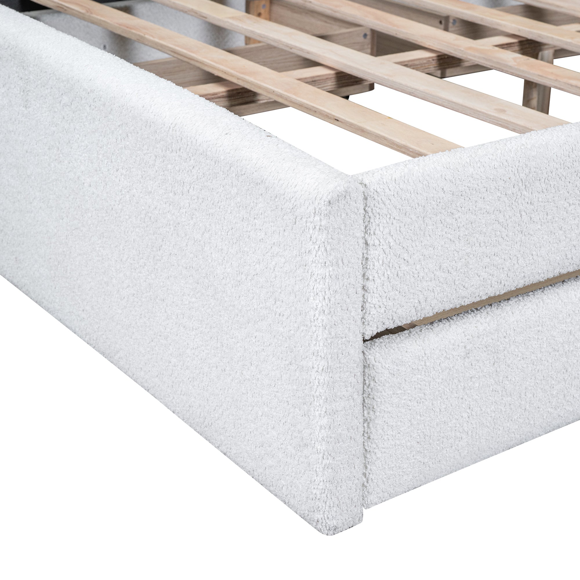 Teddy Upholstered Platform Bed With Four drawers, Full - Atlantic Fine Furniture Melbourne FL