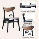 Rebi - Side Chair Set of 2) - Gray Linen, Walnut & Black