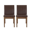 Modern Dining Chair With Upholstery - Dark Brown