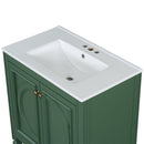 30" Bathroom Vanity With Sink, 2 Doors With Shelf, Soft Close Door Hinges, Vintage Style - Green