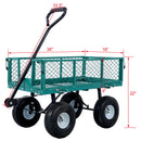 Heavy Duty Steel Garden Cart With Mesh Sides