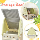 Kids Bookshelf Toy Storage Organizer With 17 Bins And 5 Bookshelves, Multi-Functional Nursery Organizer Kids Furniture Set Toy Storage Cabinet Unit With HDPE SheLF And Bins