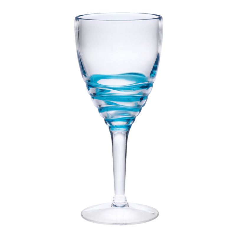 Swirl Plastic Wine Glasses (Set of 4)