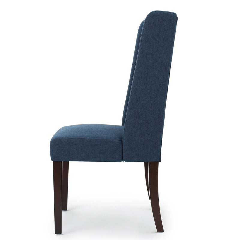 High Back Dining Chair With Wingback Design (Set of 2)