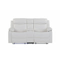 Blanche - Console Reclining Loveseat With LED Lights And Speakers