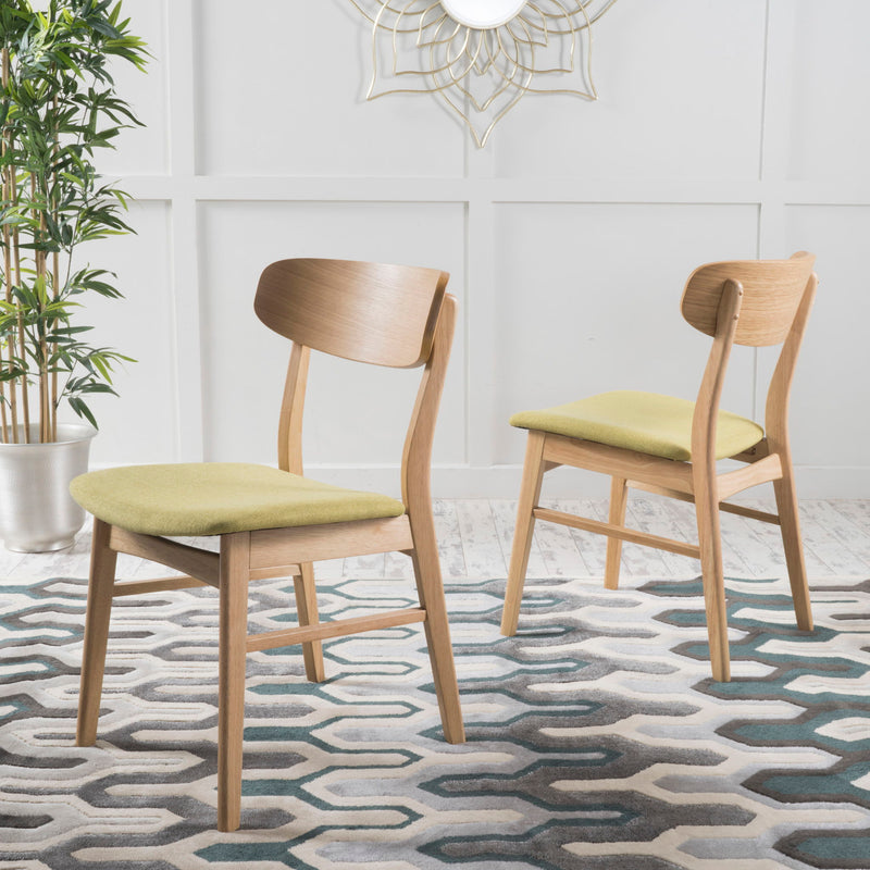 Elegant Fabric Dining Chair With Cushioned Seat