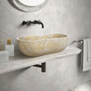 Bathroom Vessel Sink With Wavy Design