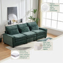 Modern Comfy Chenille L Shaped Sectional Sofa With Movable Ottoman