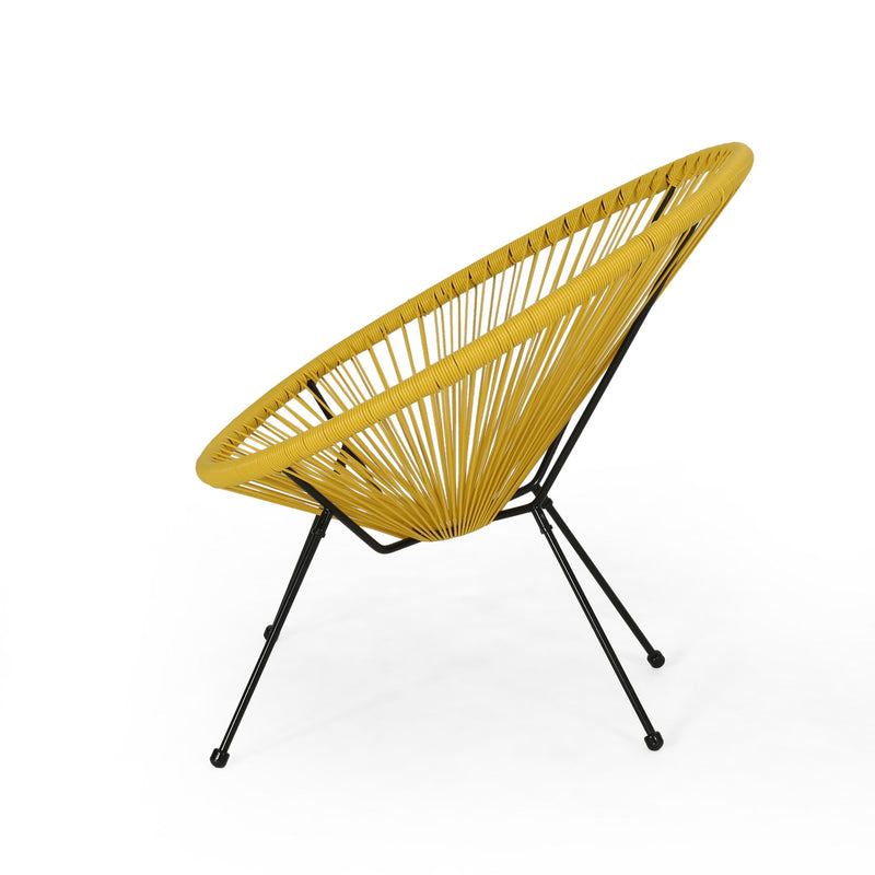 Union - Chair With Woven Design And Steel Frame