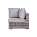 Outdoor 6 Person Wicker Seating Group With Cushions - Gray Mix