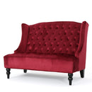 Nurturing - Upholstered Loveseat With Wing Back And Diamond Tufting