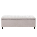 Elegant Design Tufted Top, Soft Close Storage Bench