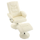Recliner Chair With Ottoman, 360° Swivel Massage Lounge Chair With 5-Point Vibration & Heated Seat