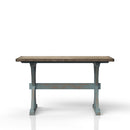 X Based Counter Height Casual Dining Table - Aqua Blue