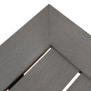 Modern Aluminum Outdoor Dining Bench With X Base - Dark Gray