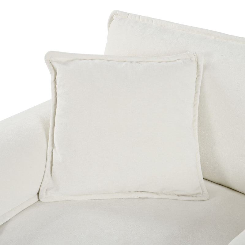 Modern Oversized Chenille Loveseat Sofa With Deep Seat And Diy Combination