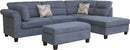 Diego - Sectional Sofa With Right Facing Chaise, Storage Ottoman, And 2 Accent Pillows