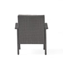 Honolulu - Modern Chat Set of 5 With Wicker - Gray / Silver