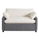 Oversized Single Sofa Chair Wide And Deep Seat, Modern Upholstered Comfy Blocking Couch Lounge With Pillows