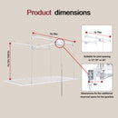 Overhead Garage Storage Rack 3 X 6 Ft For High Ceilings, With Safety Lock - White