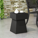 Outdoor Side Table, Patio End Table - Black