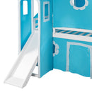 Loft Bed With Slide Tent And Tower Fun Playhouse Design