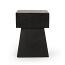 Outdoor Side Table, Patio End Table - Black