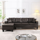 Modern Sectional Sofa Set With L Shape Chaise Lounge, Cup Holder, 4 Seat