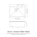 Topmount Kitchen Sink 16 Gauge, Single Bowl