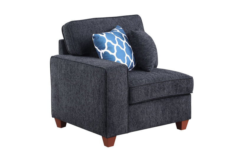 Sarah - Upholstered Sectional With Ottoman