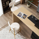 Modern Teddy Fabric Upholstered Bar Stools