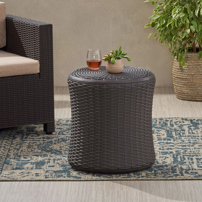 Olivo - Patio Table Outdoor Side Table - Dark Brown